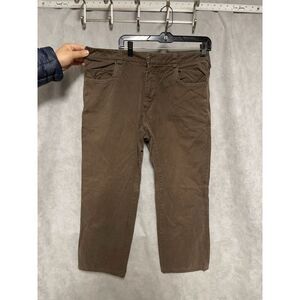 Ibex Pants Men's 36X30 Brown Twill Canvas Baggy Outdoor‎ Casual Hike Camp Active